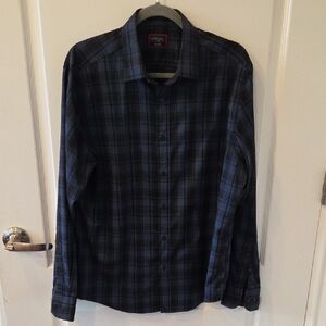Untuckit Bacaro Navy and Black Checkered Shirt
